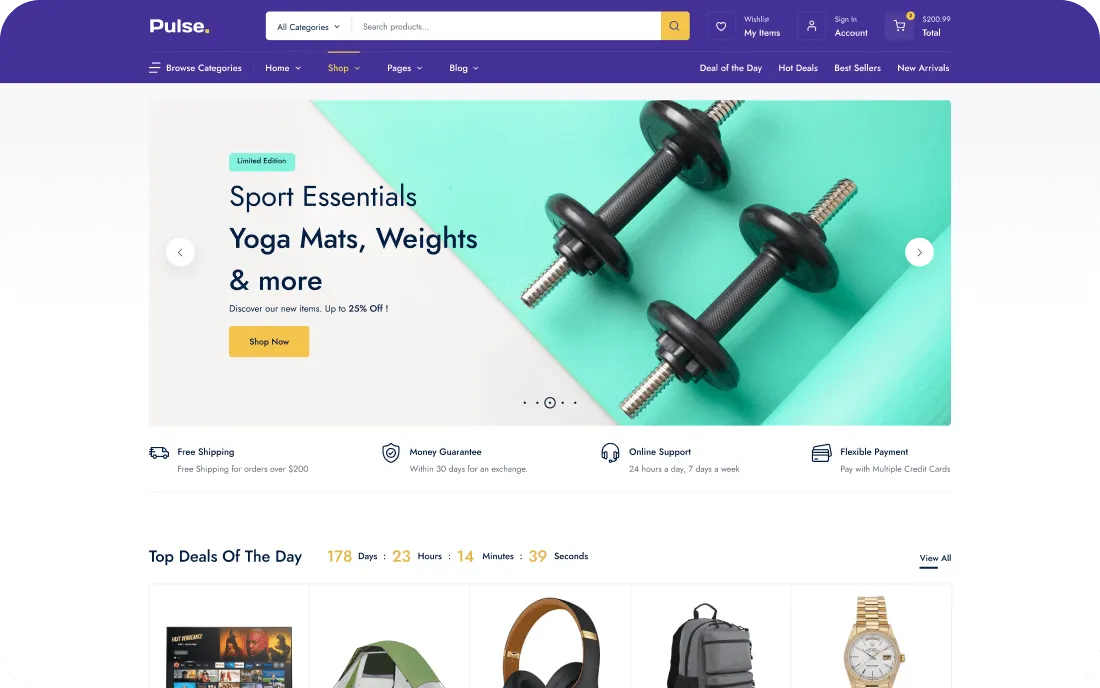 FlyCommerce theme preview
