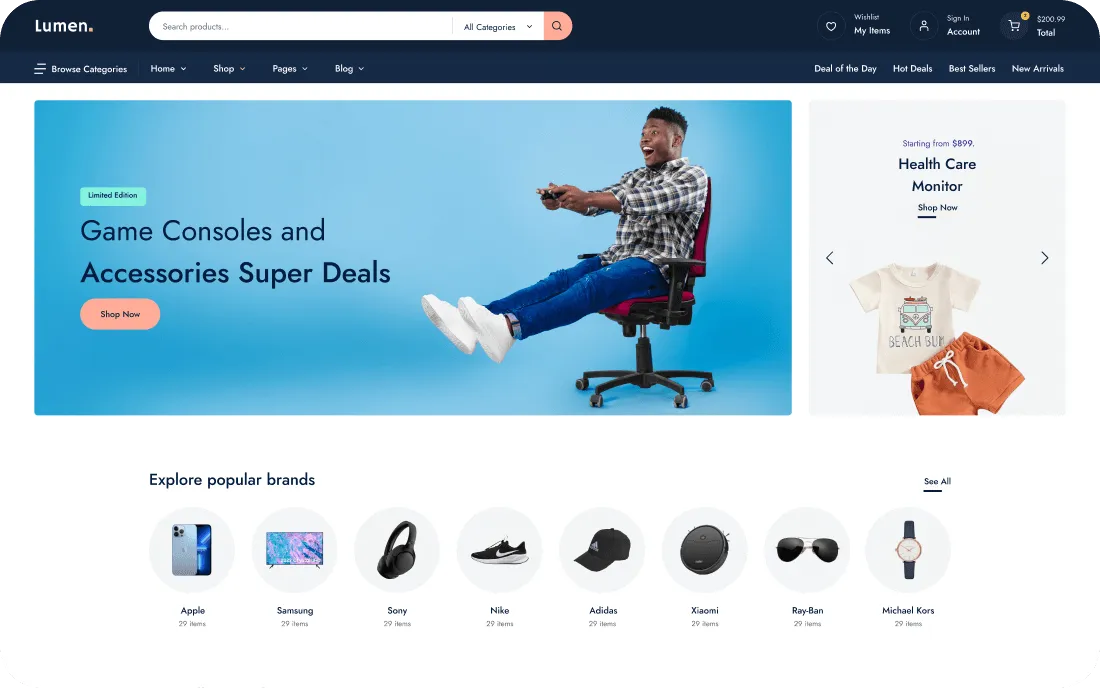 FlyCommerce theme preview