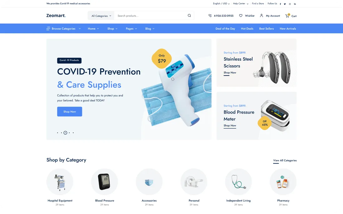 FlyCommerce theme preview
