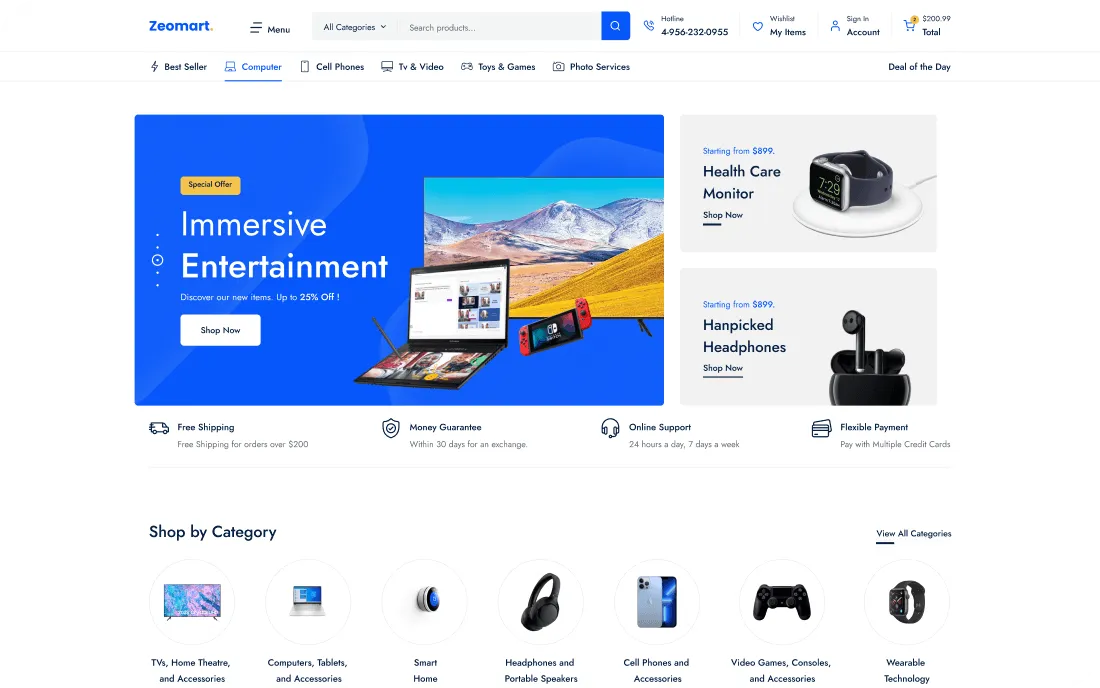 FlyCommerce theme preview