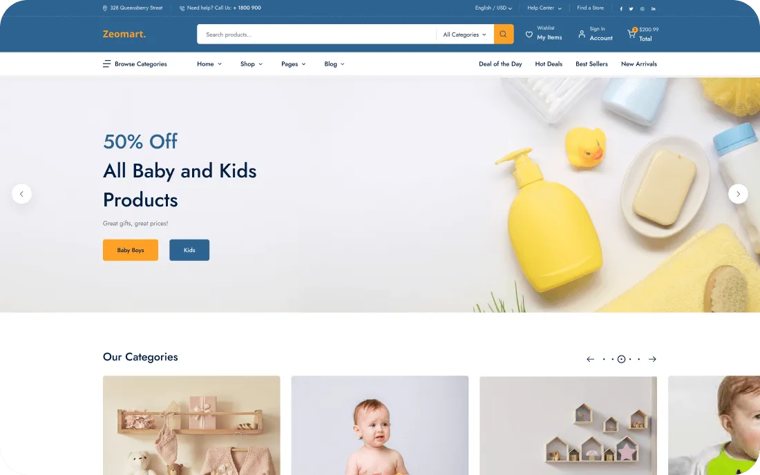 FlyCommerce theme preview