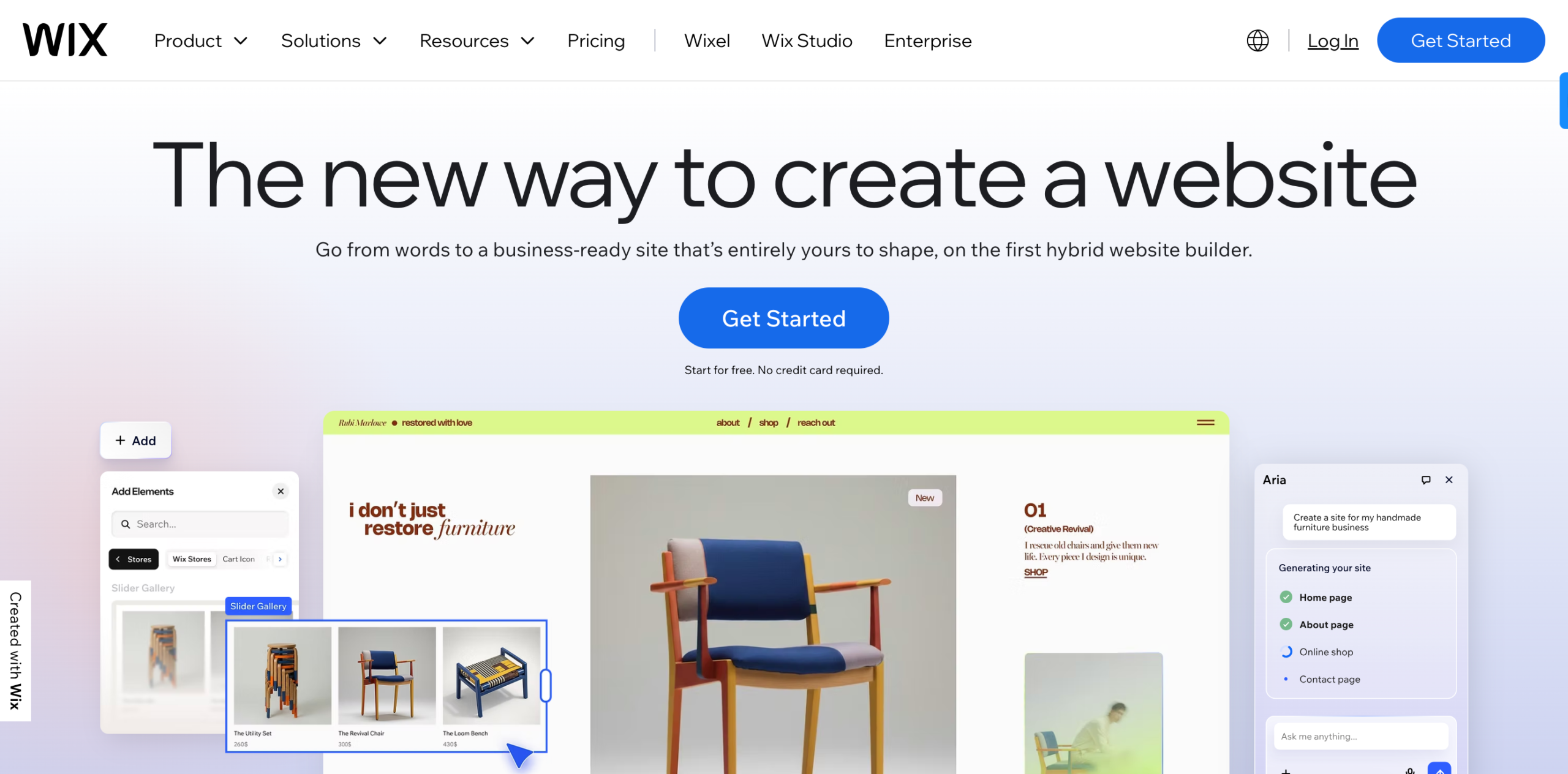 wix homepage