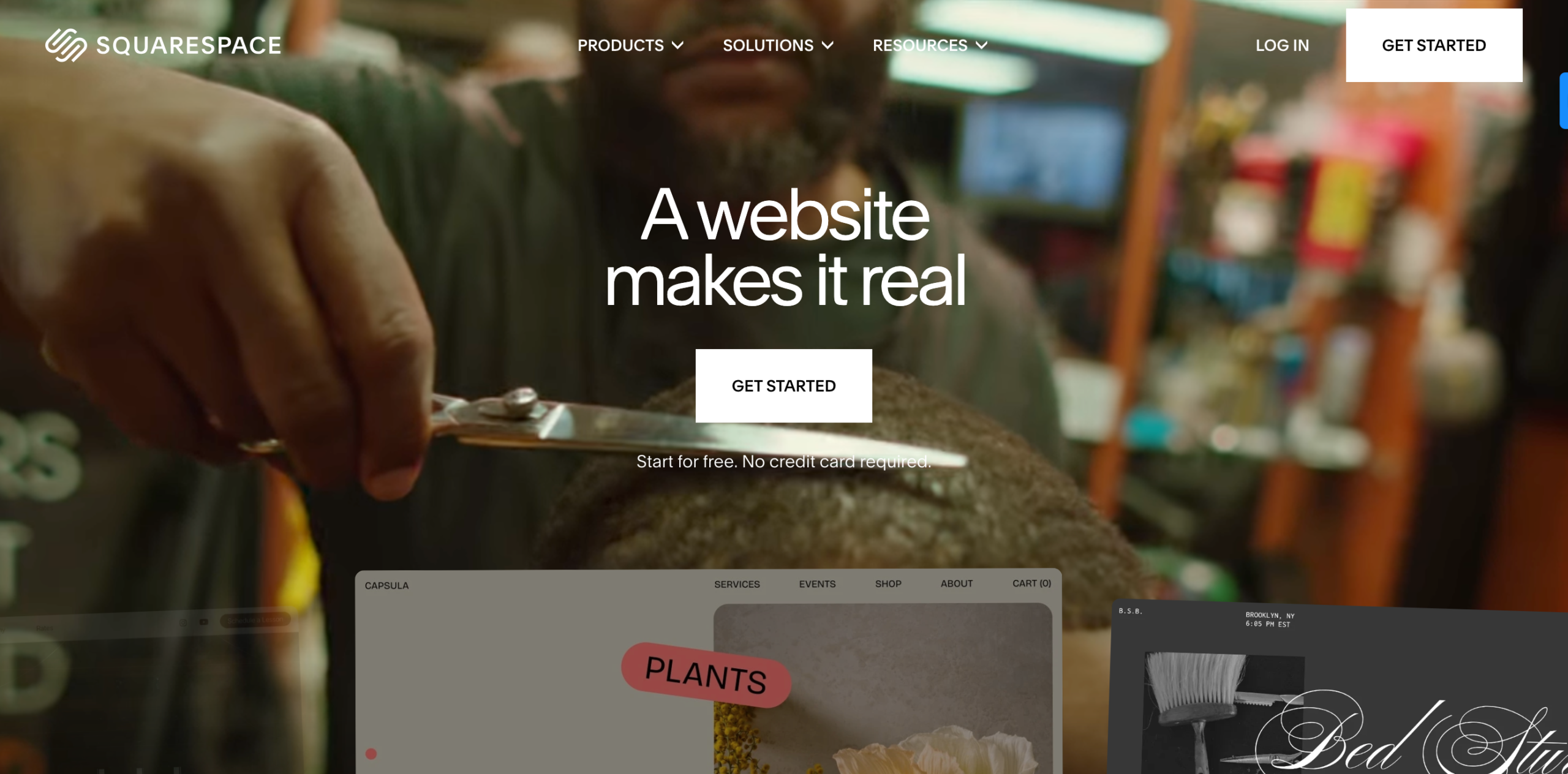 Squarespace home page