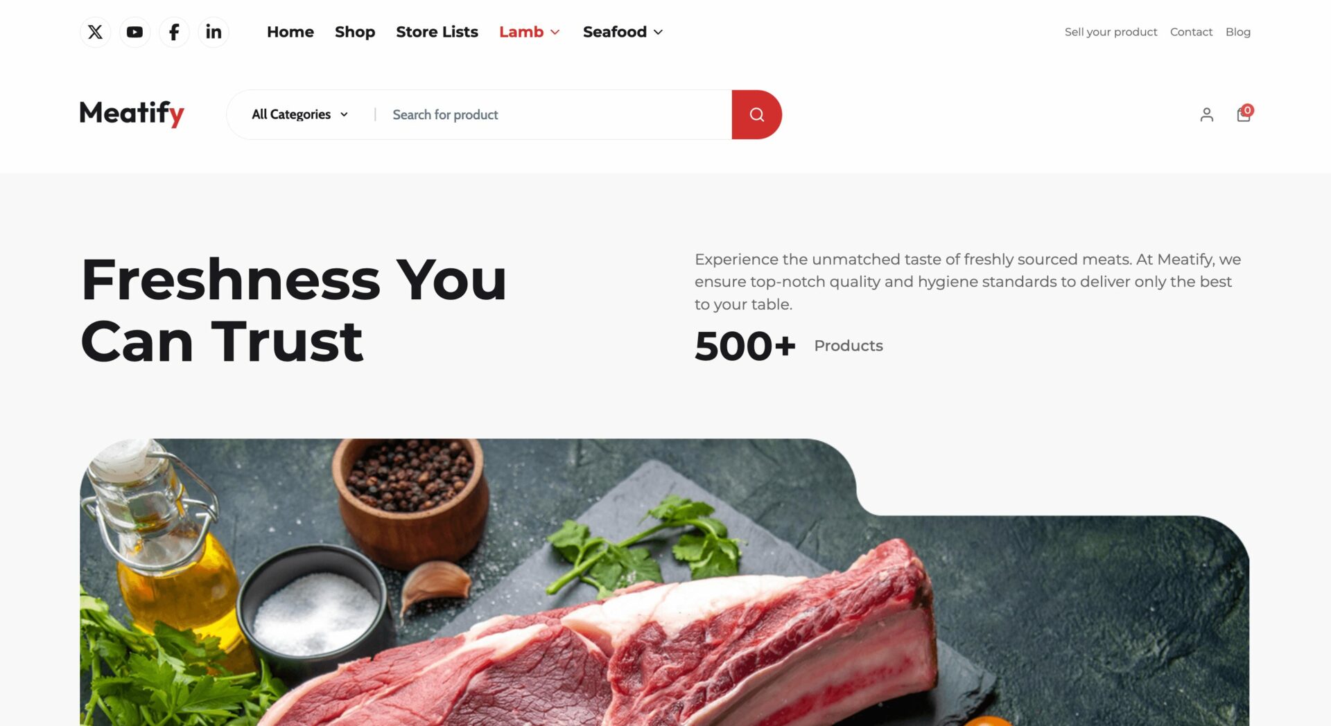 This is a screenshot of Meatify