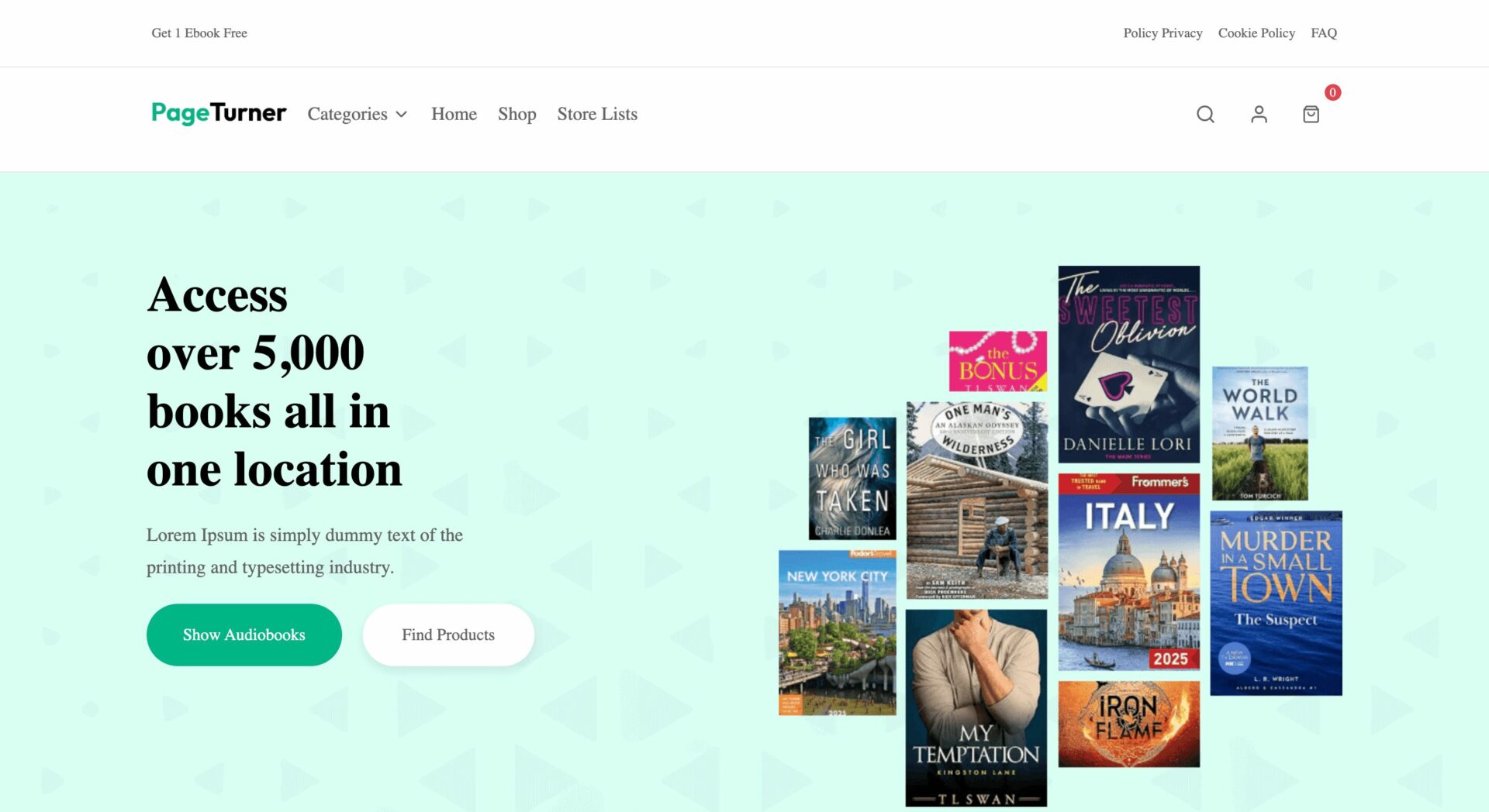 This is a screenshot of pageturner