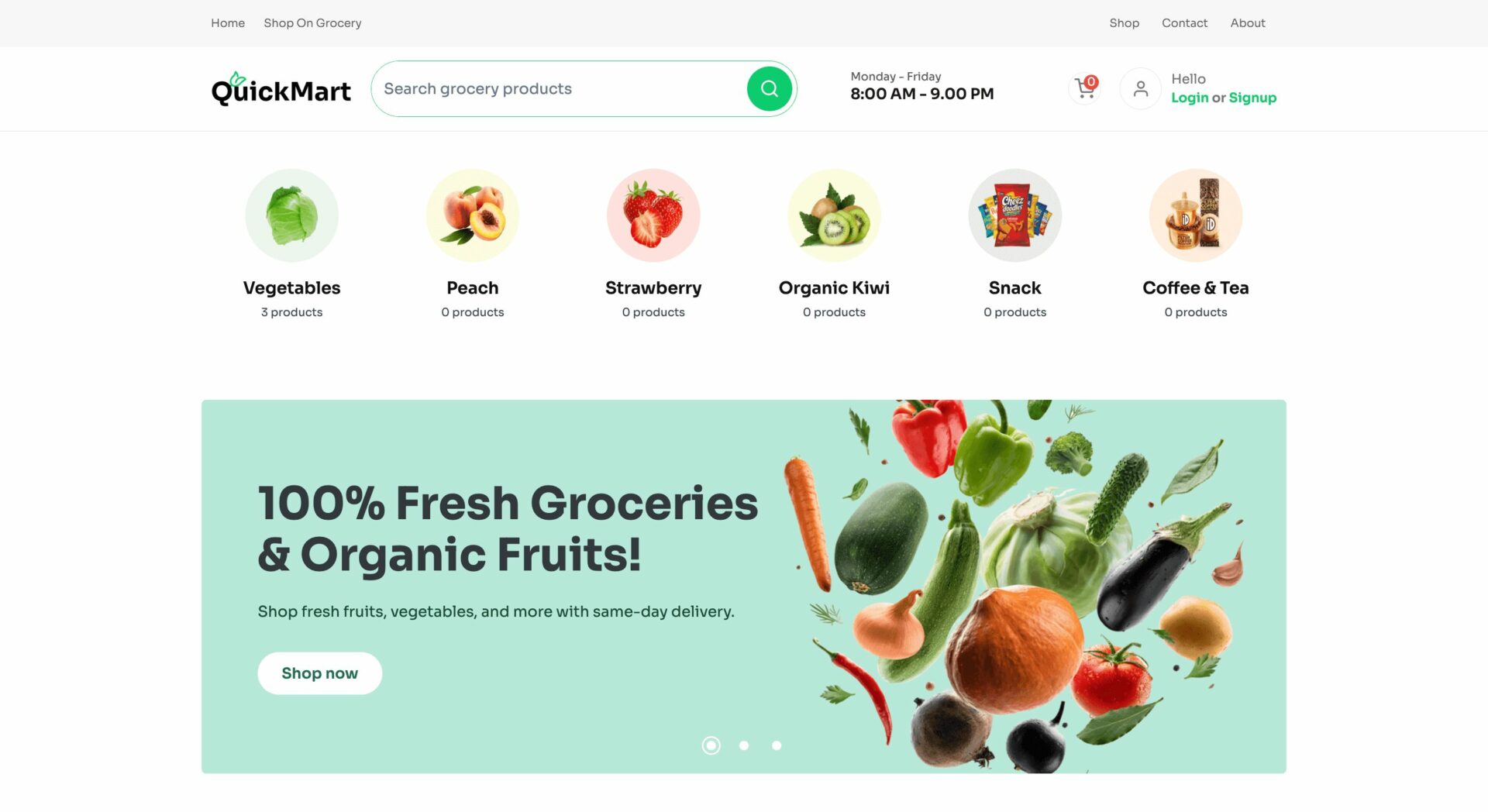 This is a screenshot of quickmart