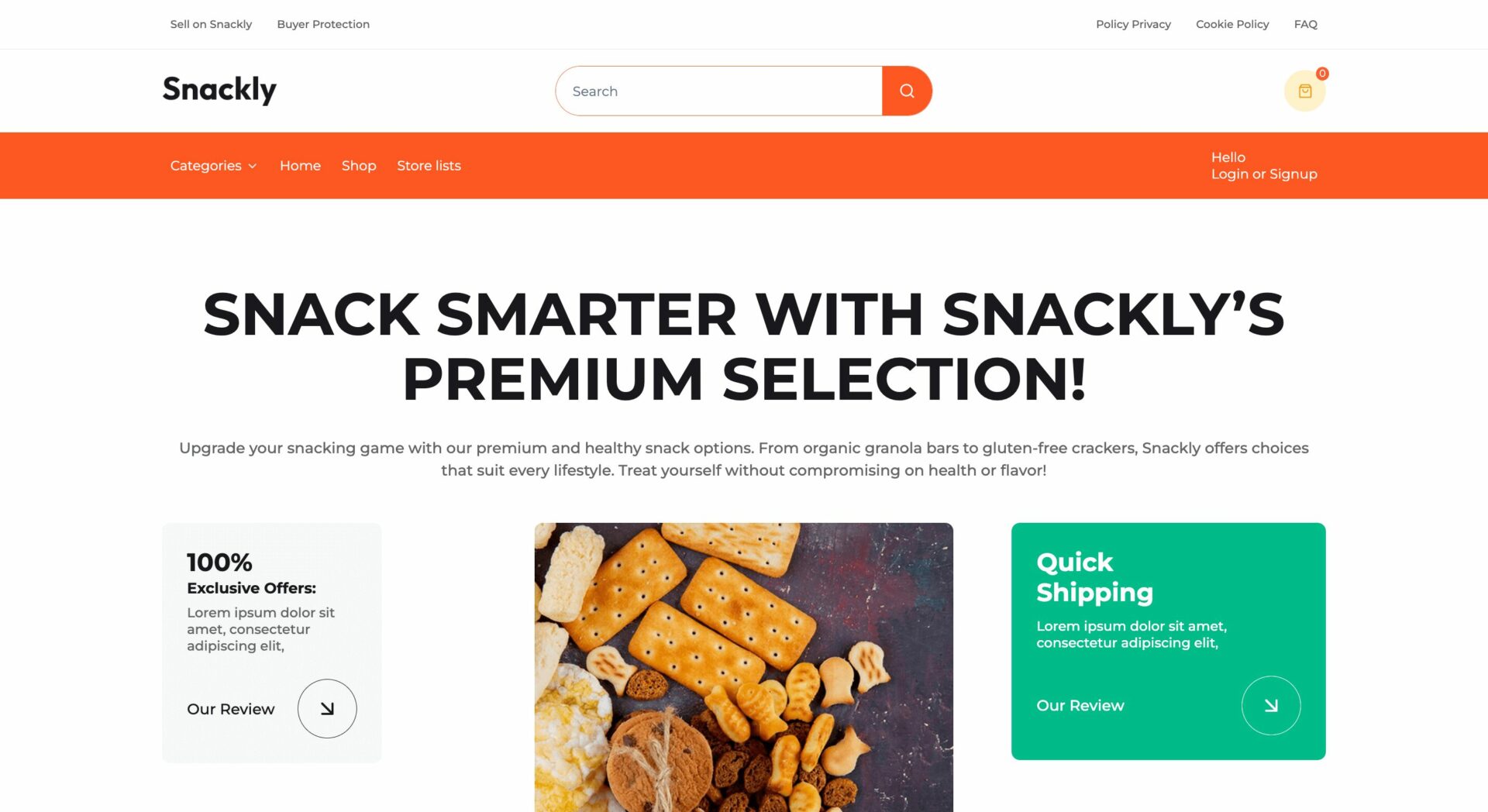 This is a screenshot of snackly