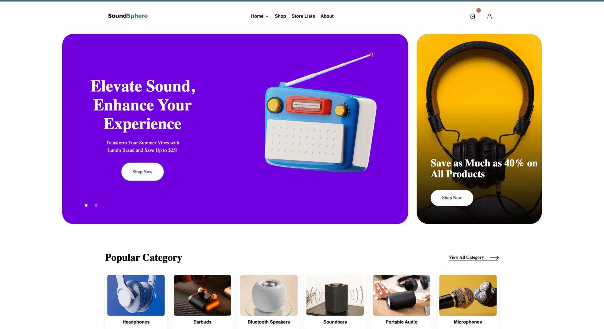 This is a screenshot of soundspehere