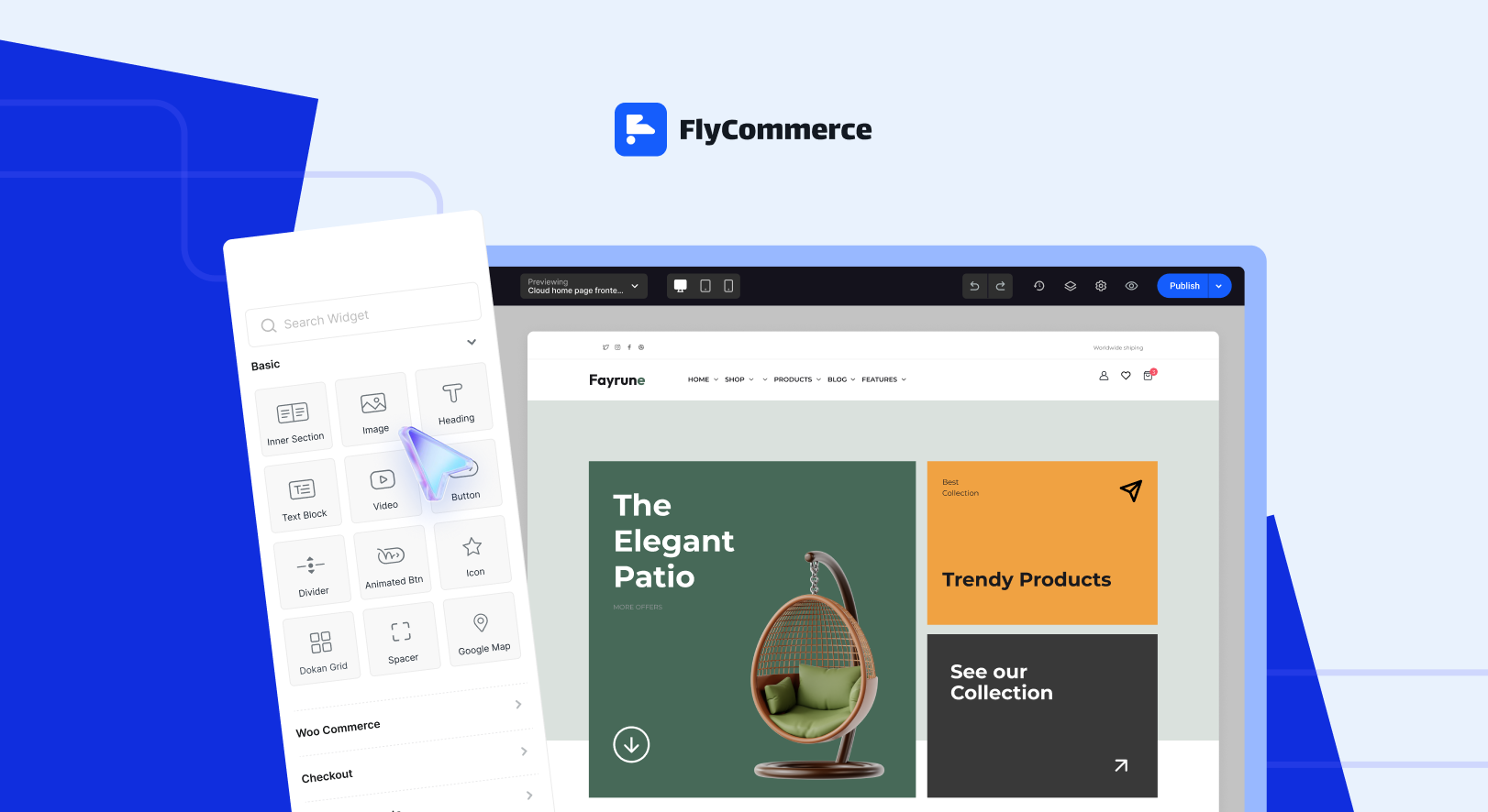 Drag and drop No Code Page Builder